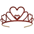 Glittered Metal Heart Tiara